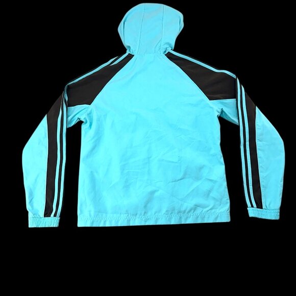 Adidas Track Jacket Turquoise with Brown Logo - Picture 5 of 8